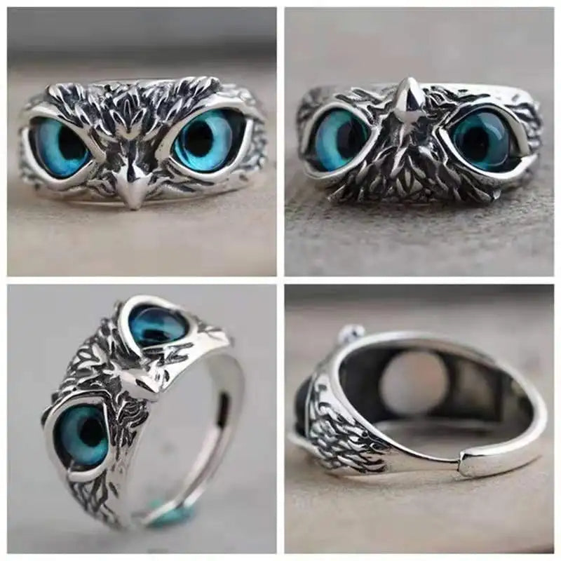 ANILLO BÚHO AJUSTABLE PARA LA BUENA SUERTE Y PROSPERIDAD