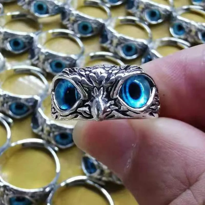ANILLO BÚHO AJUSTABLE PARA LA BUENA SUERTE Y PROSPERIDAD