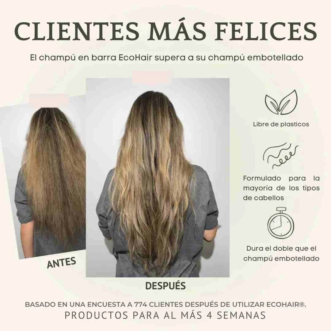 EcoHair🍃Champú Sólido de Arroz y Aceites Naturales