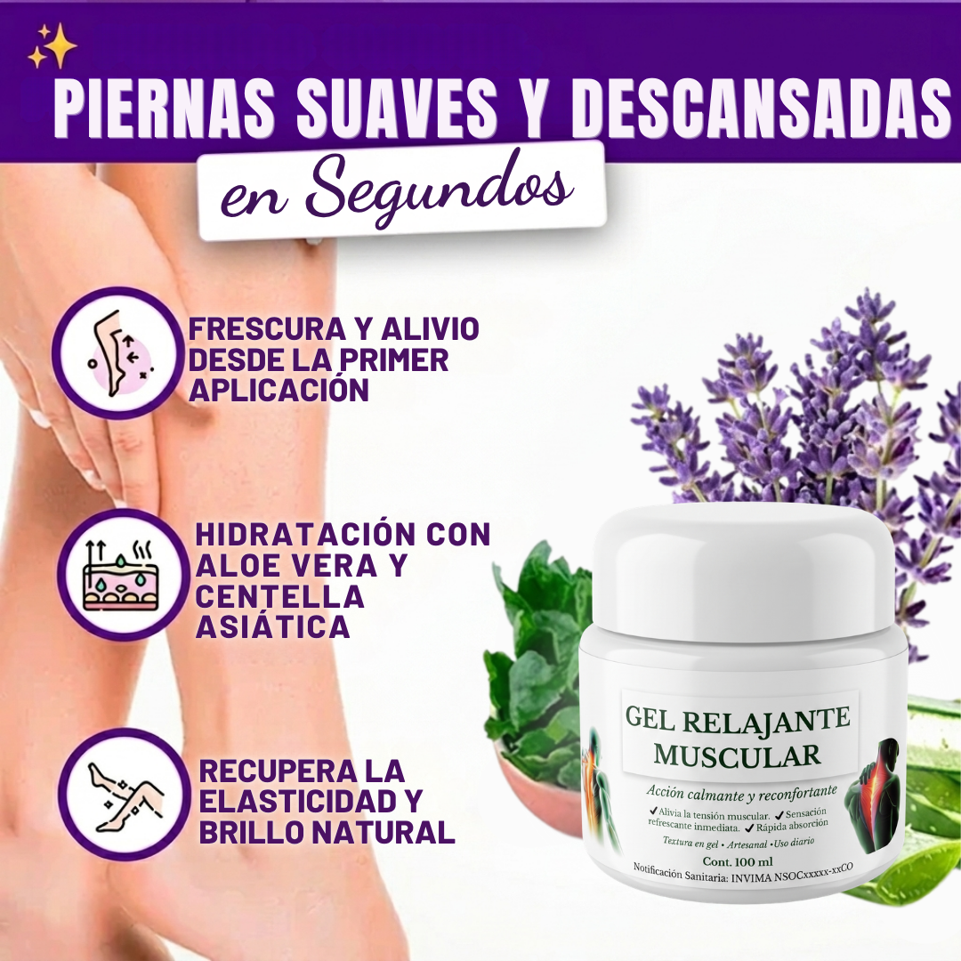 GEL RELAJANTE MUSCULAR| Piernas Fatigadas, Inflamación y Mala Circulación