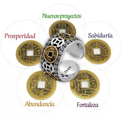 ANILLO DORADO DE LOS 5 EMPERADORES