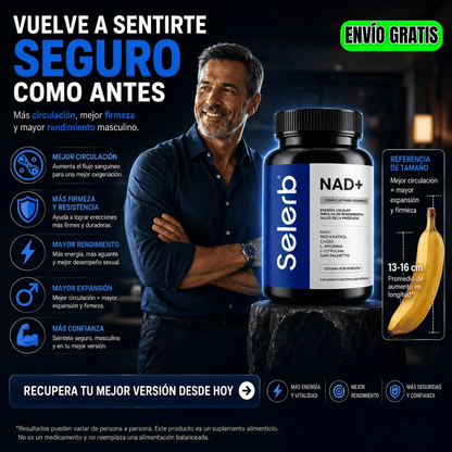 SELERB NAD + RECUPERA TU RENDIMIENTO FÍSICO Y SEXUAL DESDE EL 1 DÍA