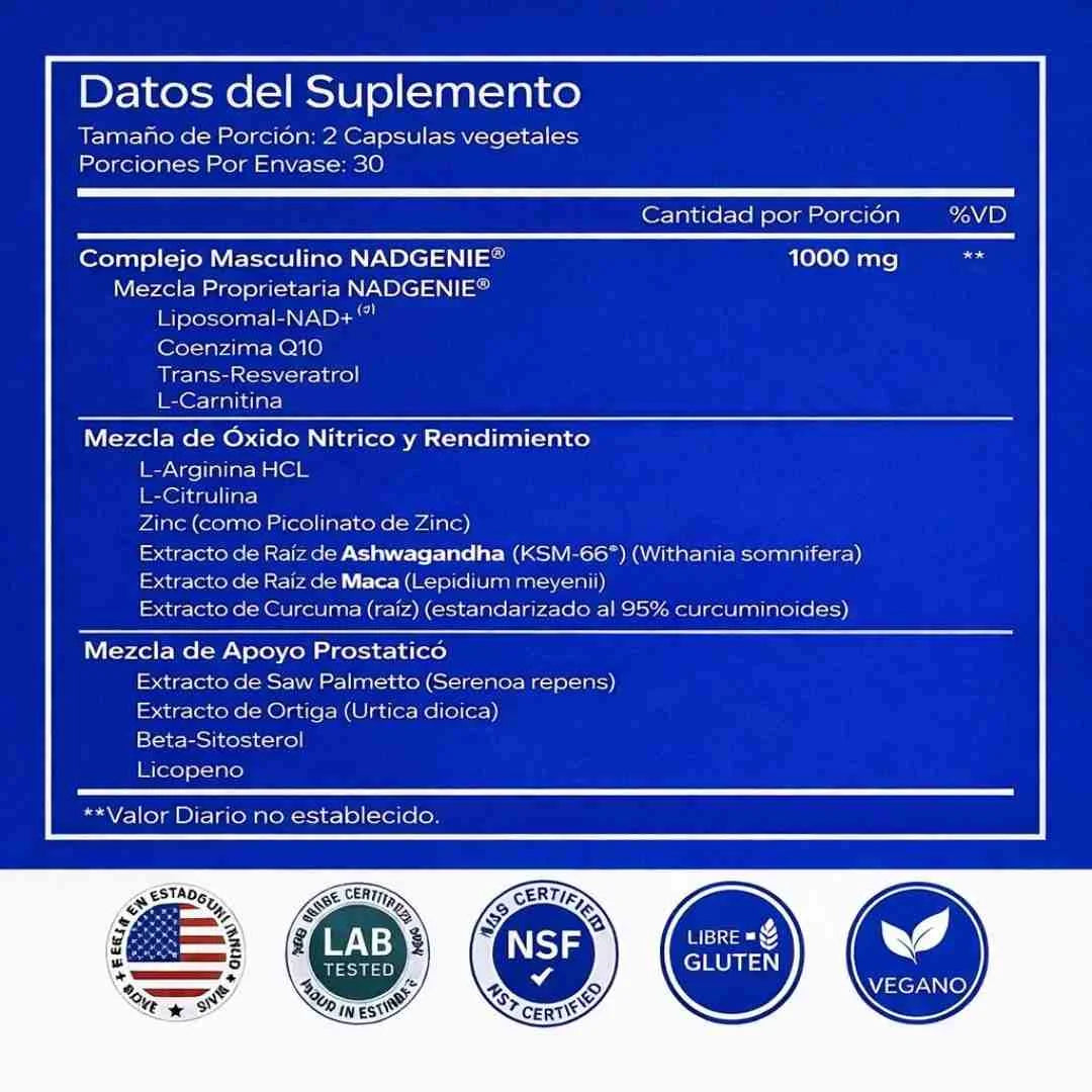 SELERB NAD + RECUPERA TU RENDIMIENTO FÍSICO Y SEXUAL DESDE EL 1 DÍA